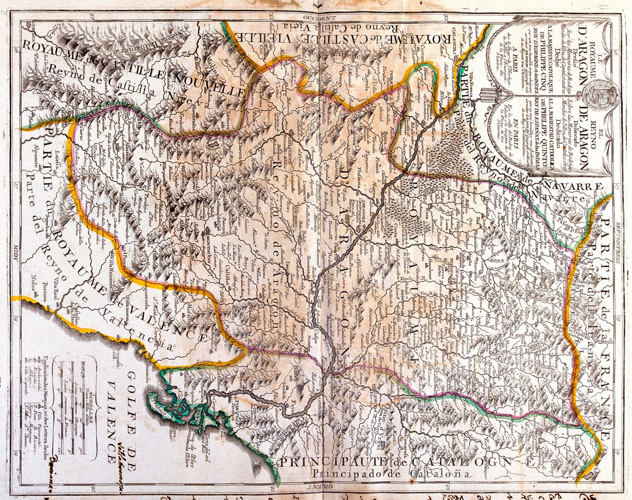 La Rioja, Navarra, Aragonia, Katalonia, Valencian yhteisö, Kastilia-La Mancha, Madrid, Kastilia ja León, Espanja. tekijältä Jean Baptiste Nolin