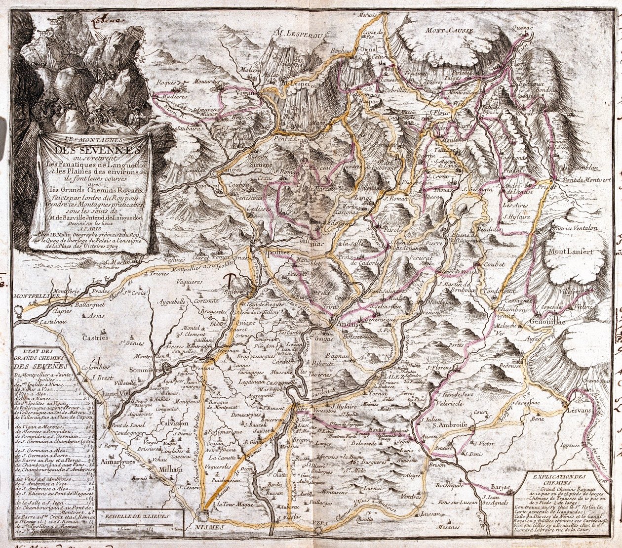 Languedoc-Roussillon, Rhône-Alpes, Ranska tekijältä Jean Baptiste Nolin