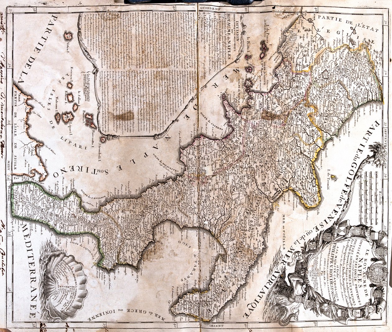 Lazio, Abruzzo, Molise, Apulia, Basilicata, Calabria, Campania, Italia. tekijältä Jean-Baptiste Nolin