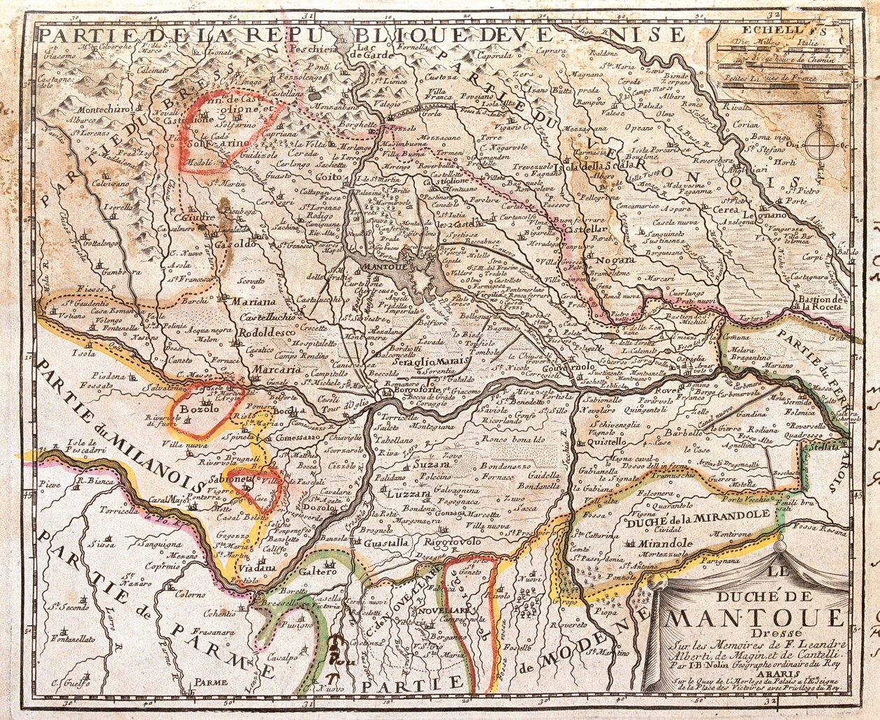 Lombardia, Veneto, Emilia-Romagnan alue, Italia tekijältä Jean Baptiste Nolin