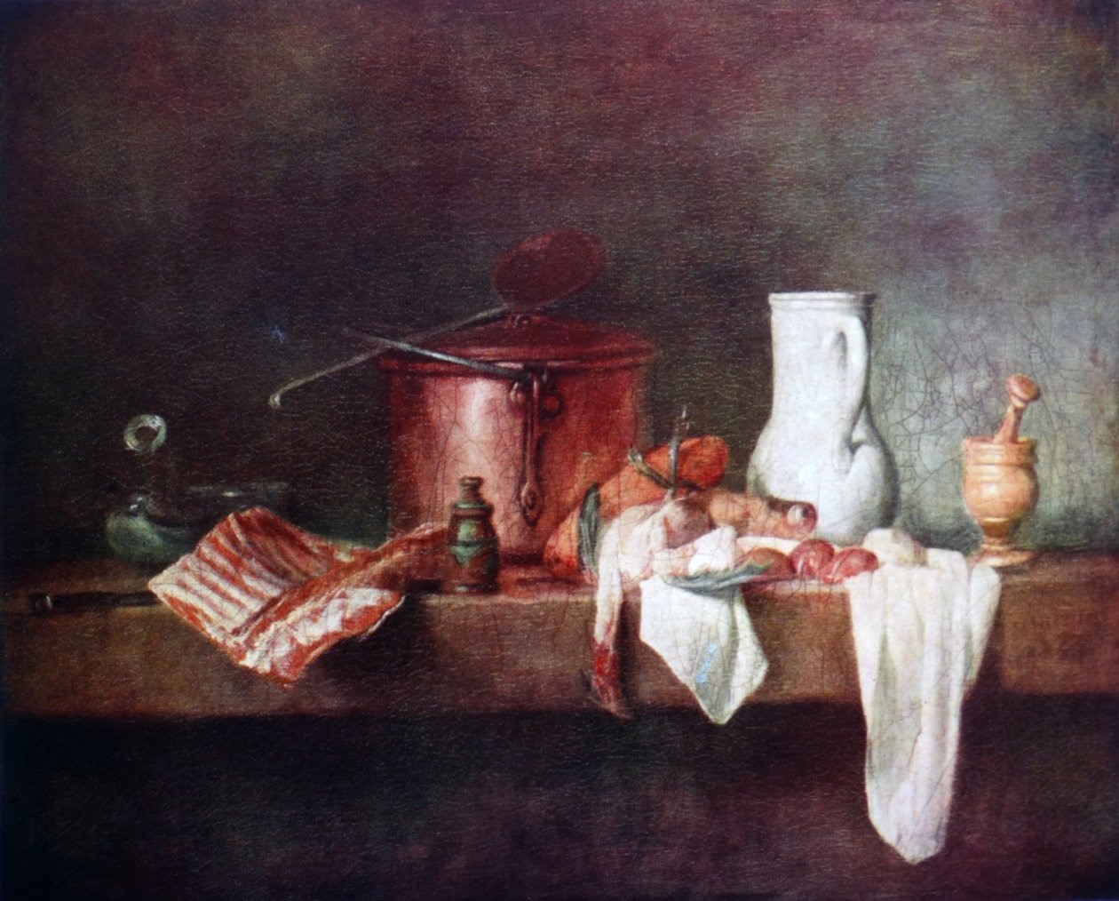 Keittiöasetelma 1735, Jean-Baptiste-Siméon Chardin tekijältä Jean Baptiste Simeon Chardin