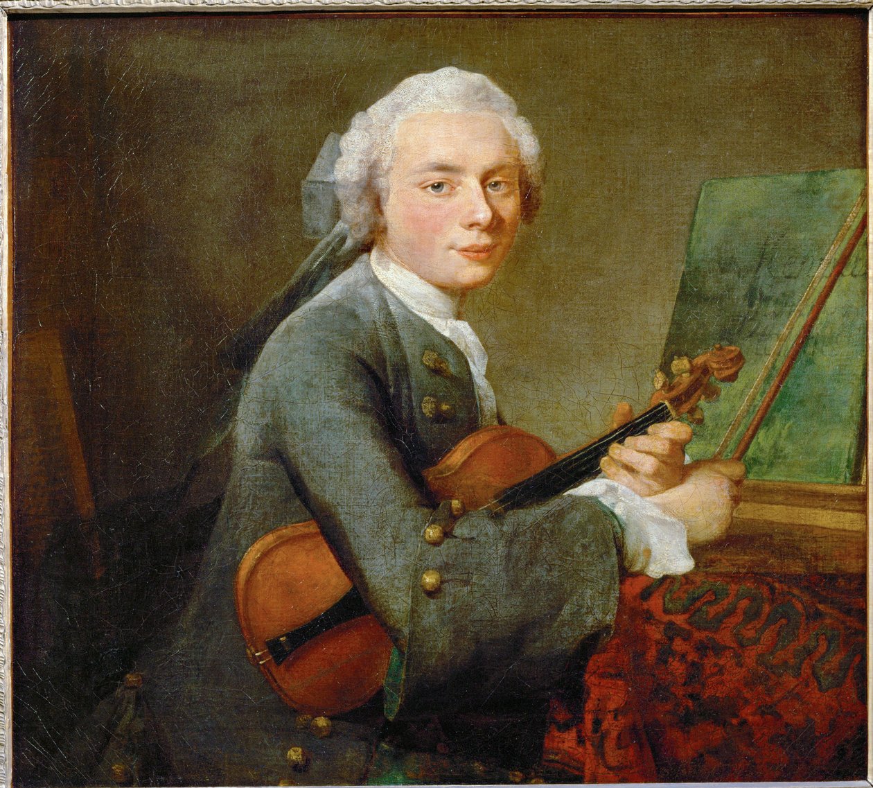 Le jeune homme au violon - nuori mies viulun kanssa ... tekijältä Jean Baptiste Simeon Chardin