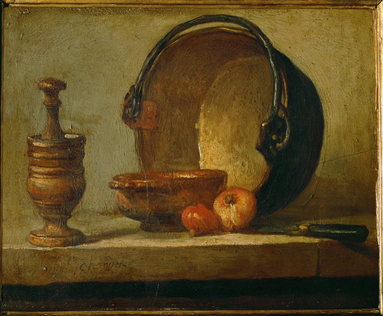 Kuparikattila ... (öljy kankaalle) tekijältä Jean Baptiste Simeon Chardin