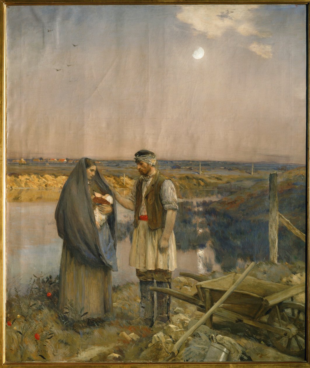 Päivän loppu (maalaus kankaalle) tekijältä Jean-Charles Cazin