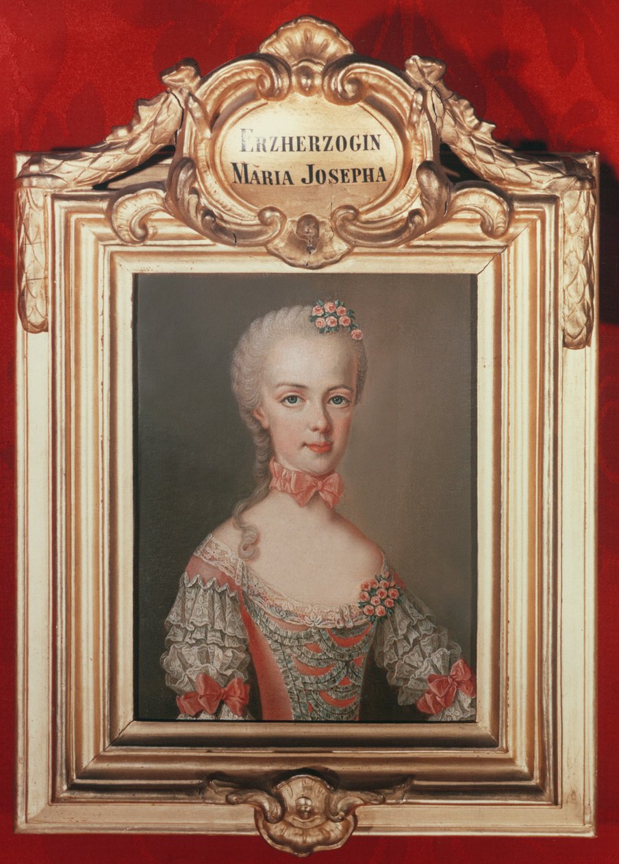 Arkkiherttuatar Maria Josepha (1751-67) Francis I:n ja Itävallan keisarinna Maria Theresan tytär, 1762 tekijältä Jean Étienne Liotard