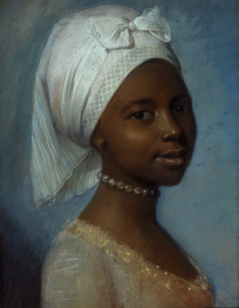 Nuoren naisen muotokuva (pastelli paperille) tekijältä Jean Etienne (previously attr. to) Liotard