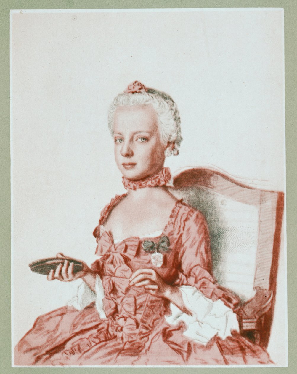 Arkkiherttuatar Marie-Antoinette (akvarelli kartongille) tekijältä Jean-Etienne Liotard