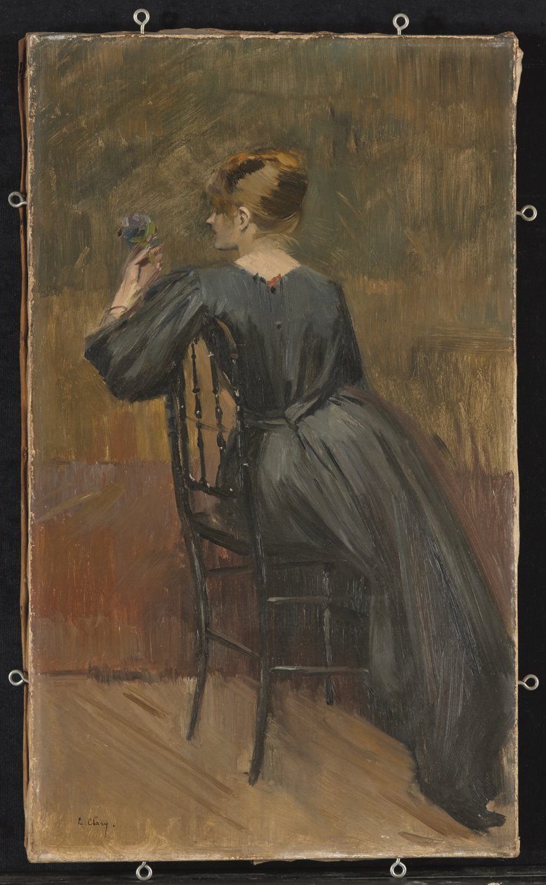 Muotokuva Suzanne Valadonista (1865-1938), 20 vuotta, n. 1885 (öljy kankaalle) tekijältä Jean Eugene Clary