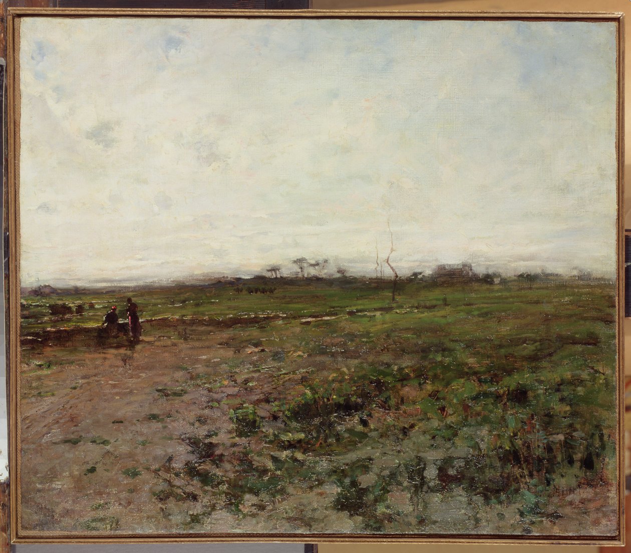 Maisema talonpojan kanssa, 1870-luvun alku tekijältä Jean Francois Millet
