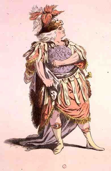 Monsieur Sarazin Theseuksena, Phedressä, Jean Racine (1639-99) faksimile A. Guillaumot Fils (värikaiverrus) tekijältä Jean Francois (after) Janinet