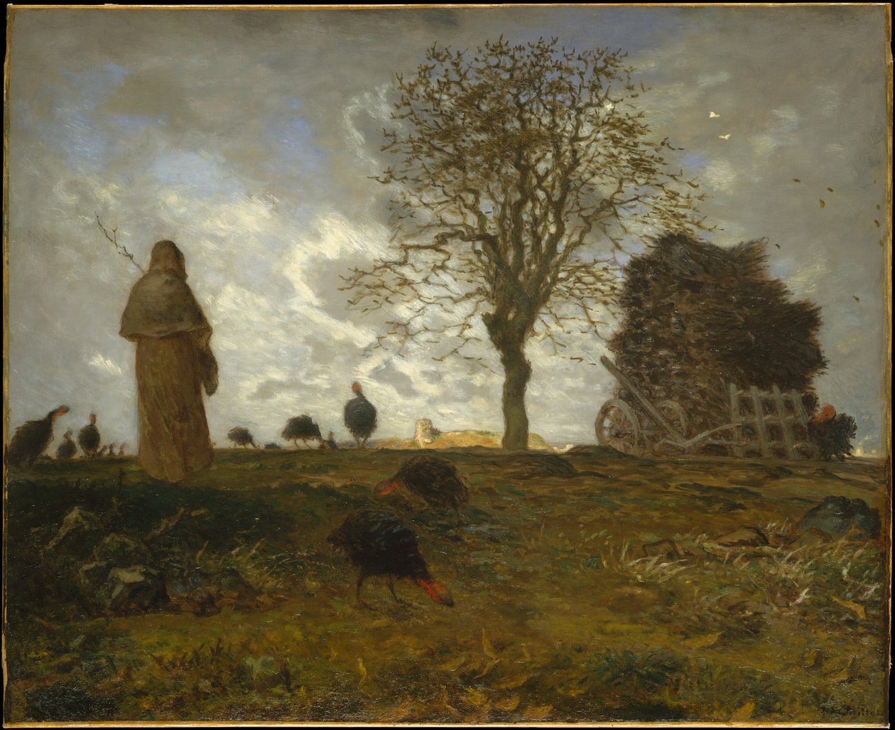 Syysmaisema ja kalkkunaparvi tekijältä Jean-Francois Millet