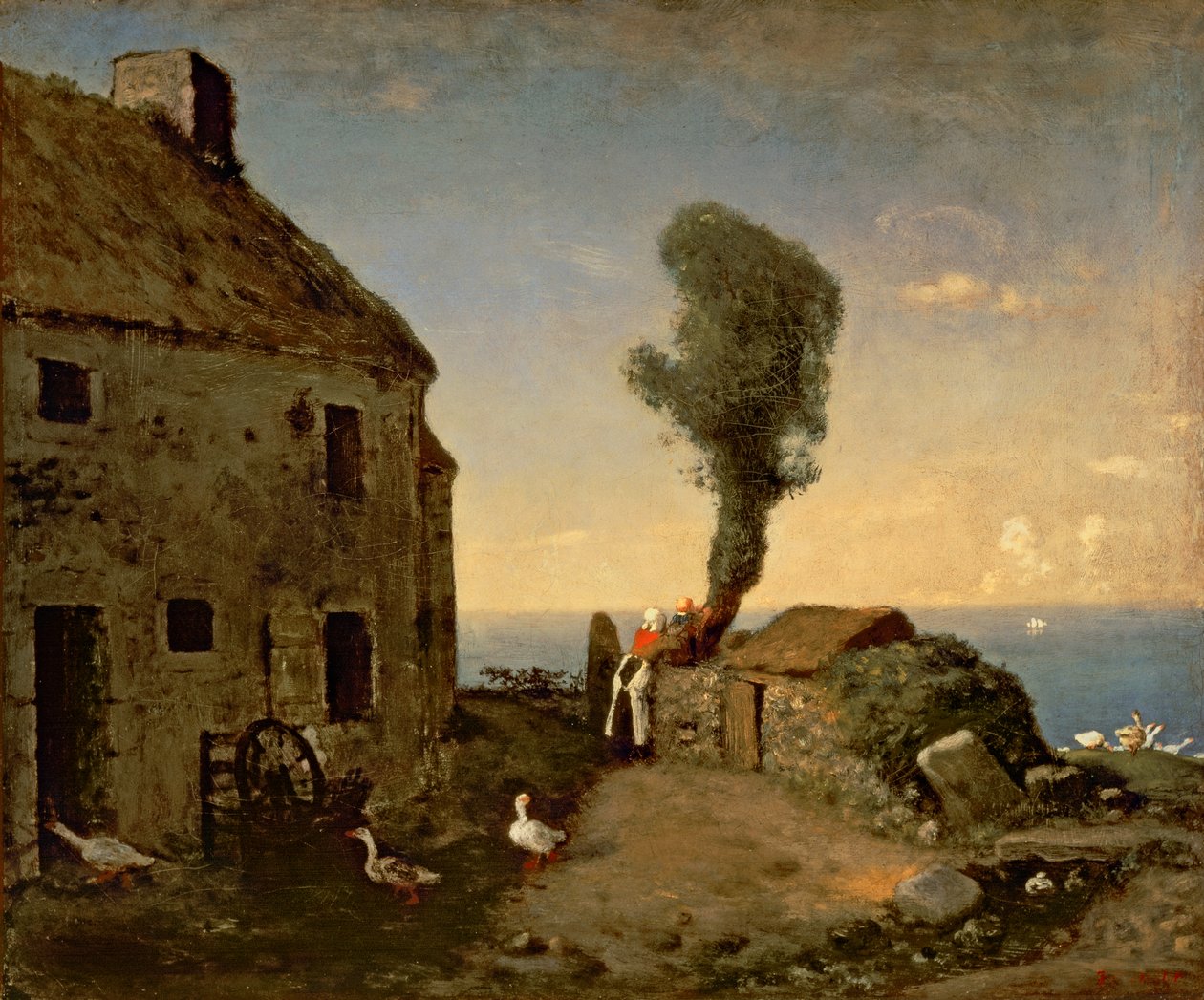 Milletin syntymäpaikka Gruchyssa, kirjoittanut Jean-Francois Millet (1814-1875), 46x56 cm. tekijältä Jean Francois Millet