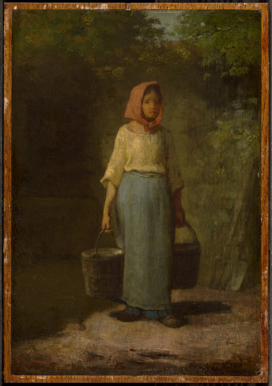Bäuerin kehrt vom Brunnen zurück tekijältä Jean-Francois Millet