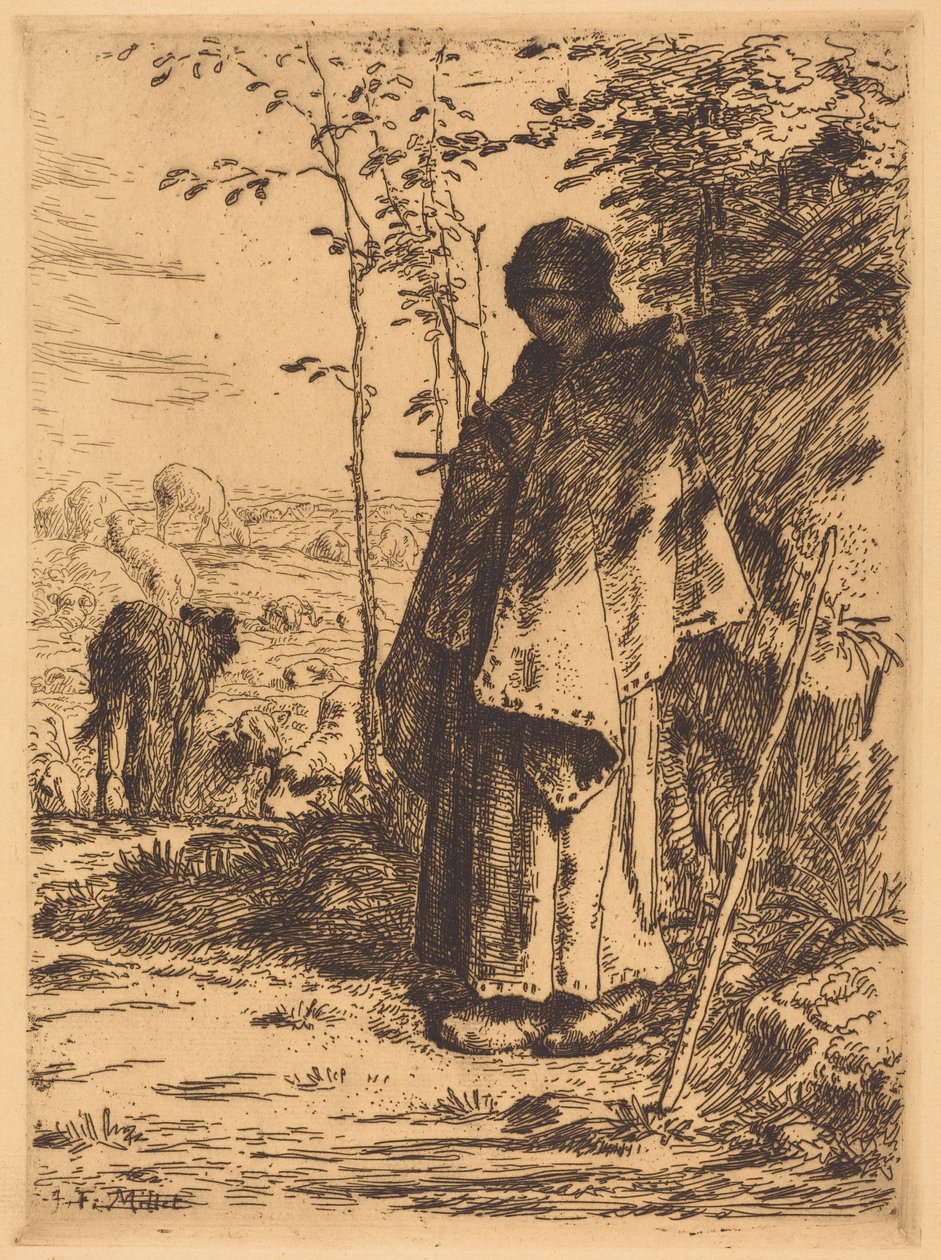 Die große Schäferin tekijältä Jean-Francois Millet