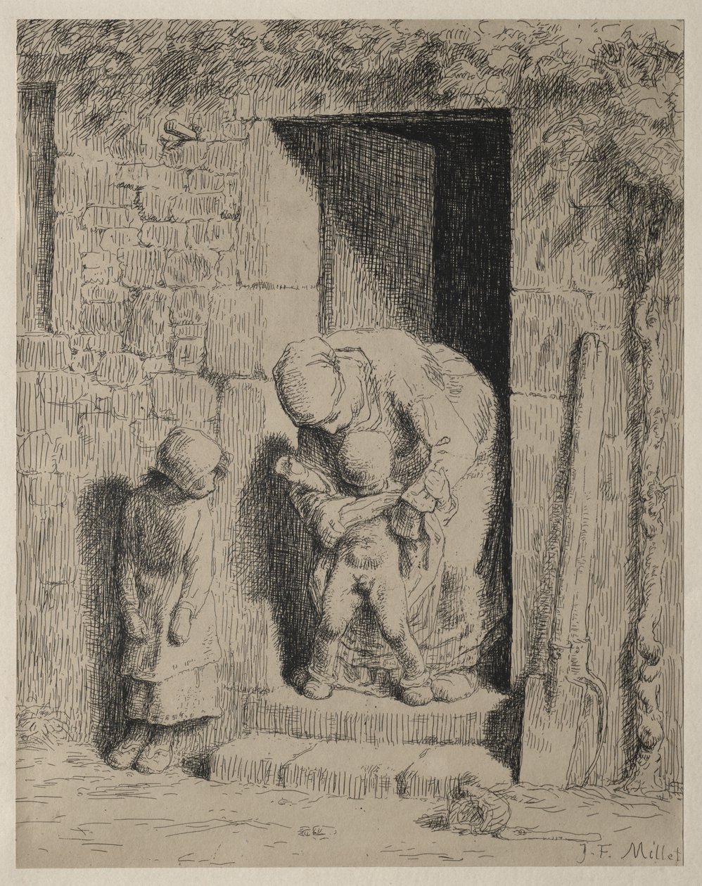 Äidin varotoimet tekijältä Jean-Francois Millet
