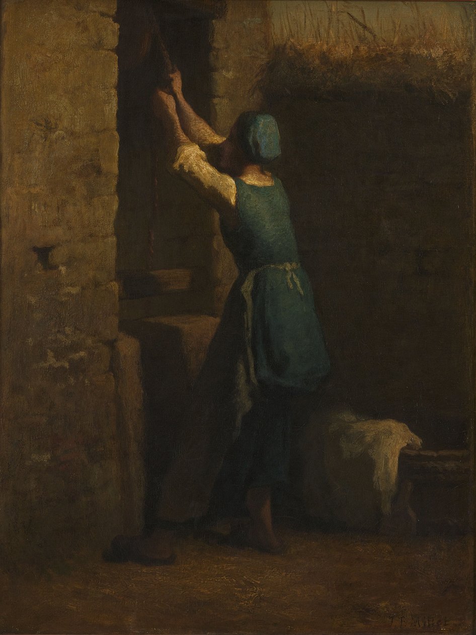 Nainen kaivolla tekijältä Jean-Francois Millet