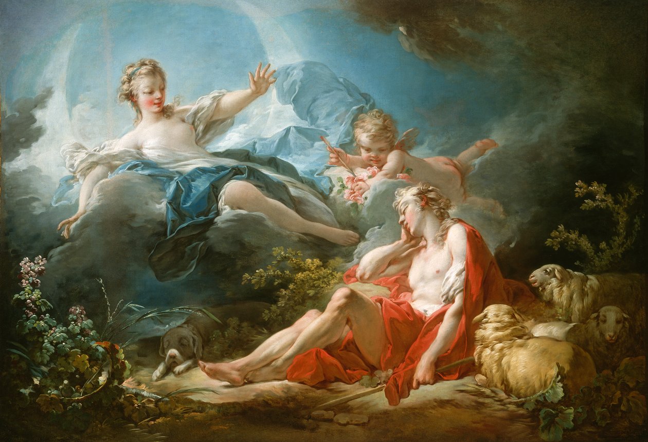Diana ja Endymion, n. 1753-56 tekijältä Jean Honore Fragonard