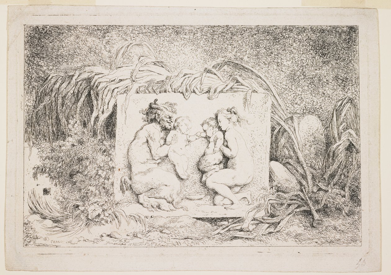 Satyyrin perhe, 1763 tekijältä Jean Honore Fragonard