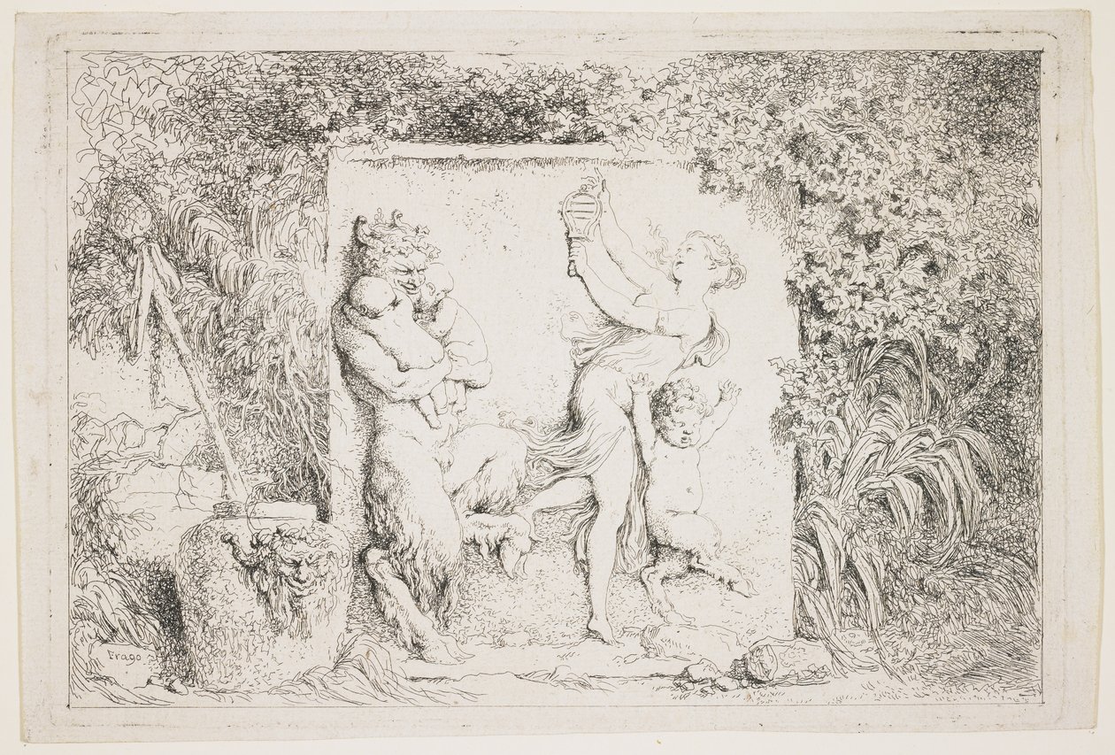 Satyrs Dance, 1763 tekijältä Jean Honore Fragonard