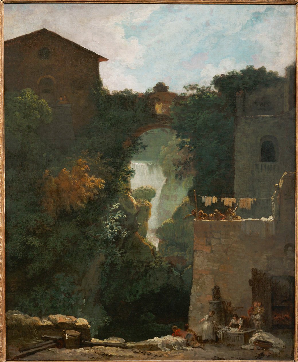 Cascatelles de Tivoli - Tivolin vesiputoukset, Rooma ... tekijältä Jean Honore Fragonard