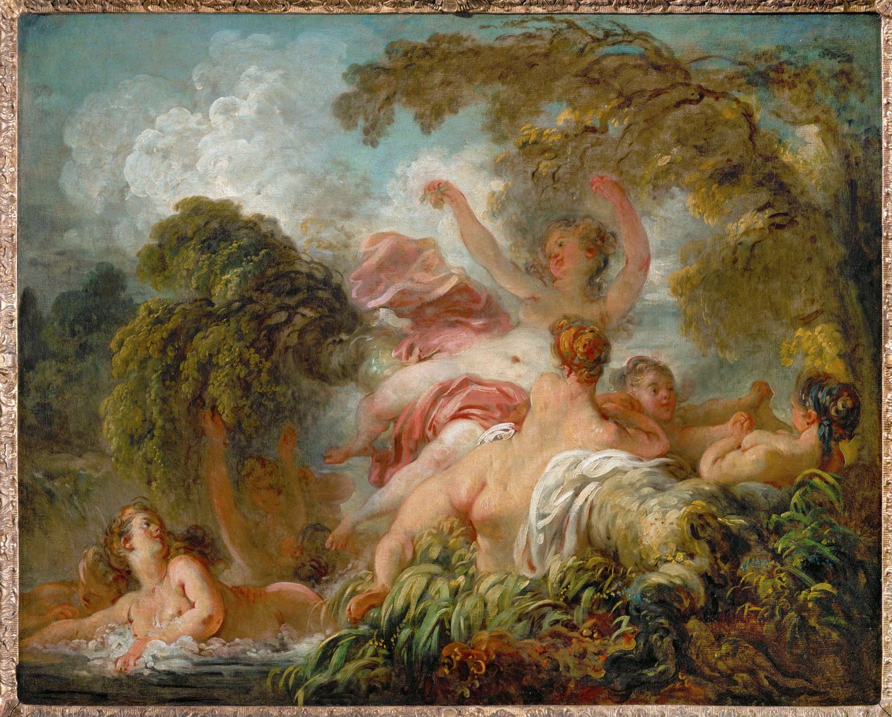 Les baigneuses. Kylpijät ... tekijältä Jean Honore Fragonard