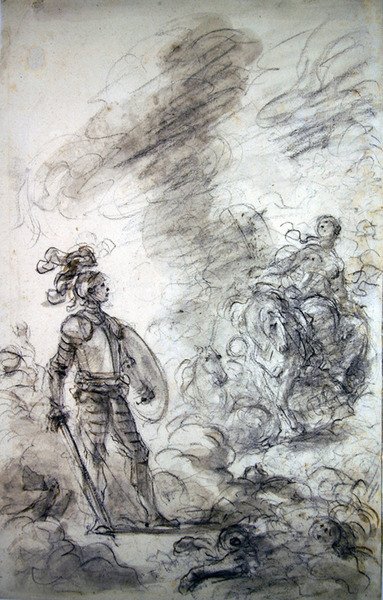 Lidia etenee tapaamaan Alcesten (kynä ja muste, liitu ja pesu paperille) tekijältä Jean Honore Fragonard