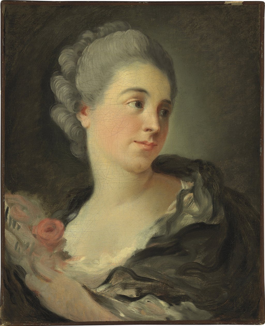 Marie Therese Colomben muotokuva - Jean Honore Fragonardin (1732-1806) maalaus, öljy kankaalle, 49x40 cm - (Marie-Therese Colomben muotokuva, Jean-Honore Fragonard öljy kankaalle) - Yksityiskokoelma tekijältä Jean Honore Fragonard