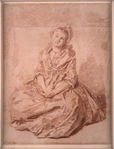 Istuva tyttö tekijältä Jean Honore Fragonard