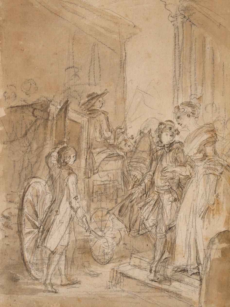 Lähtö linja-autolla tekijältä Jean-Honore Fragonard