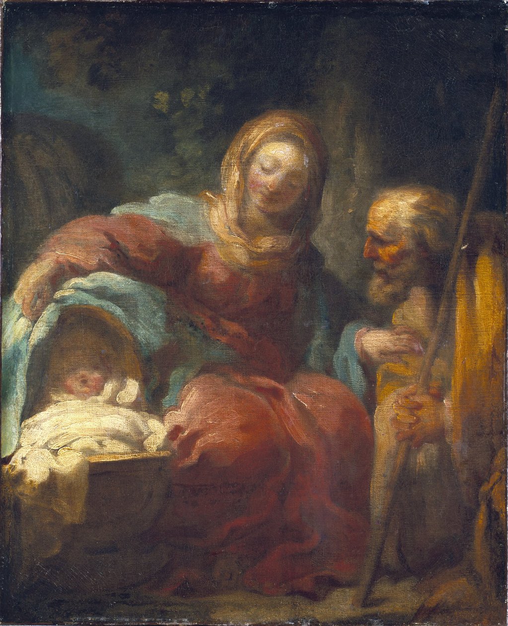 Die Rast auf der Flucht nach Ägypten tekijältä Jean-Honore Fragonard