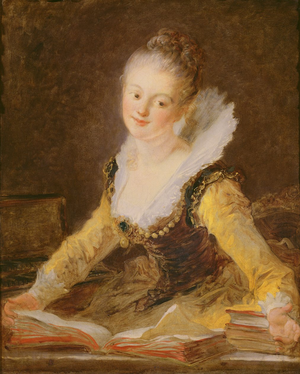 The Study tai The Song, n. 1769 (öljy kankaalle) tekijältä Jean Honore Fragonard