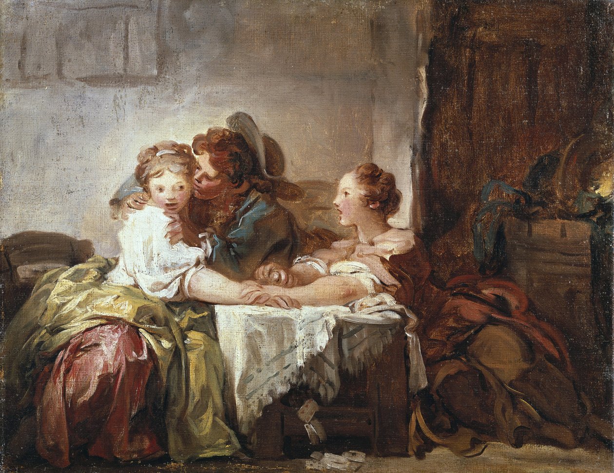 Kiinni jäänyt suudelma tekijältä Jean Honore Fragonard
