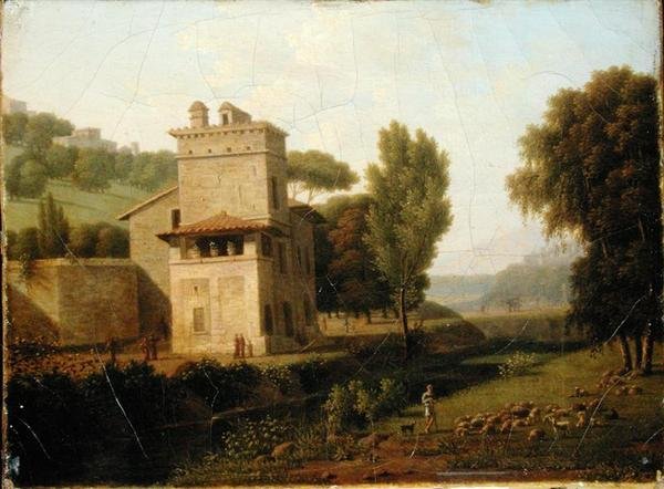 Casa Cenci Borghesen puutarhassa, Roomassa tekijältä Jean Honore Marmont de Barmont