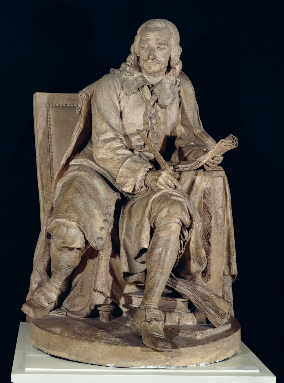 Pierre Corneille (1606-84) Istuva (terrakotta) tekijältä Jean Jacques Caffieri