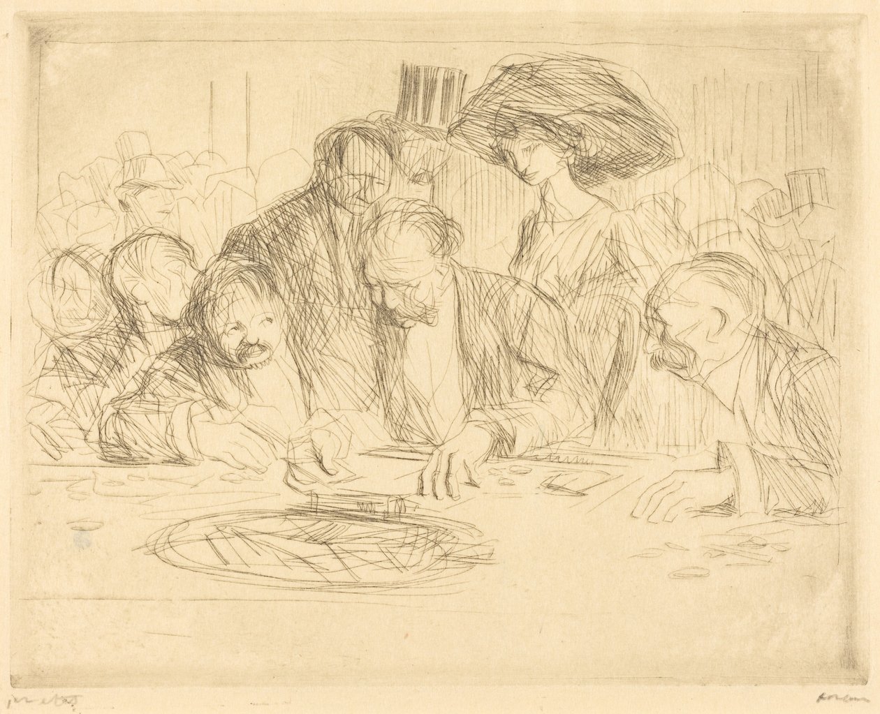 Pelitason ääressä (2. kuva) (At the Gambling Table) (toinen kuva) tekijältä Jean-Louis Forain