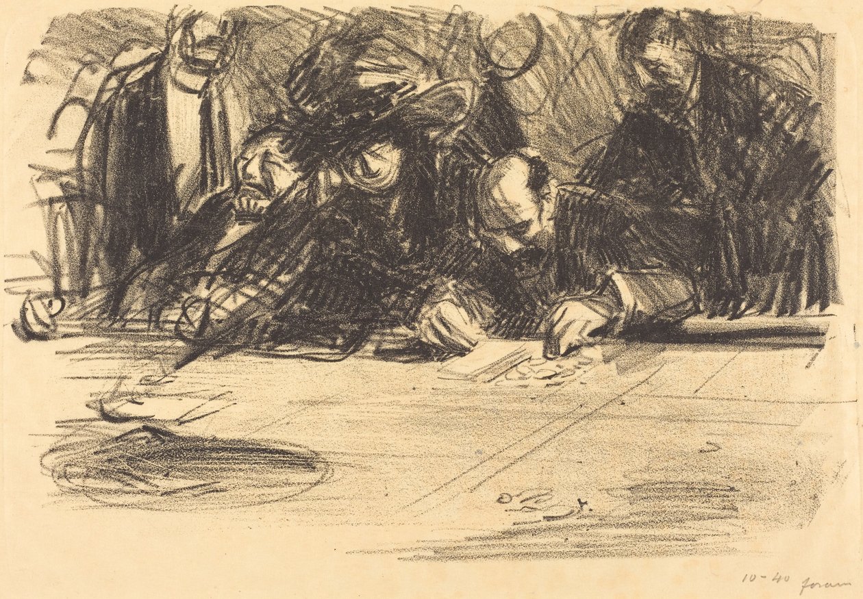 Pelipöydän ääressä tekijältä Jean-Louis Forain