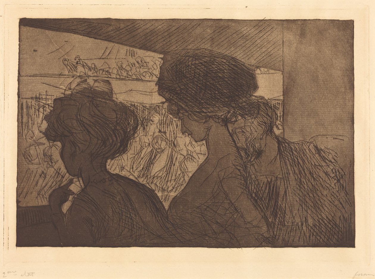Kylpyamme teatterissa (Lower Box at the Theater) tekijältä Jean-Louis Forain
