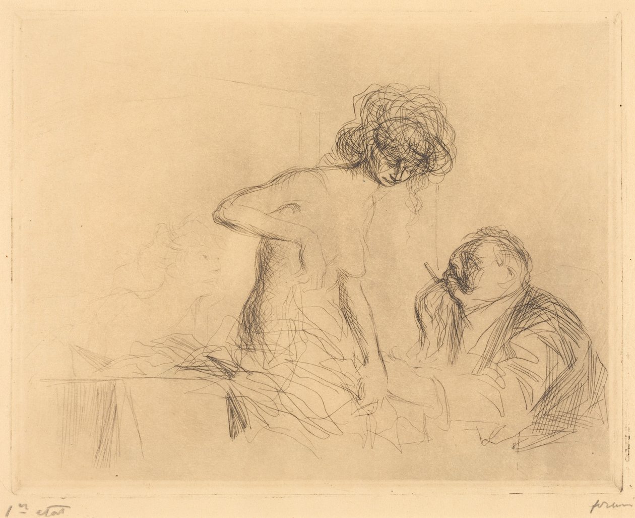 Yksityisvastaanotolla (1. kuva) (In a Private Room) (first plate) tekijältä Jean-Louis Forain