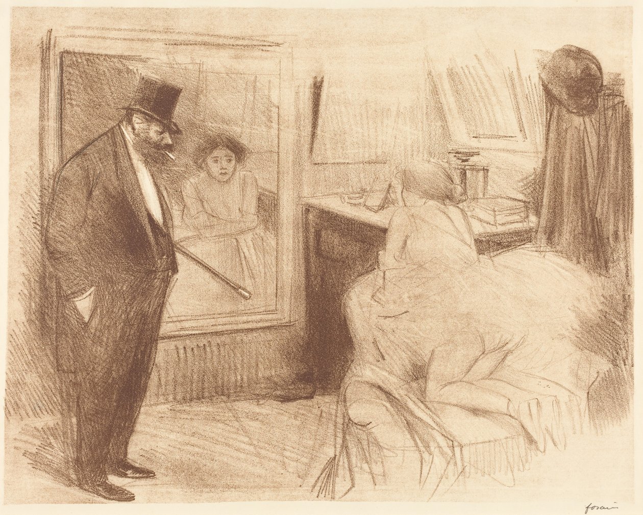 Tanssijan pukuhuone (2. kuva) (The Dancer’s Dressing Room) (toinen kuva) tekijältä Jean-Louis Forain