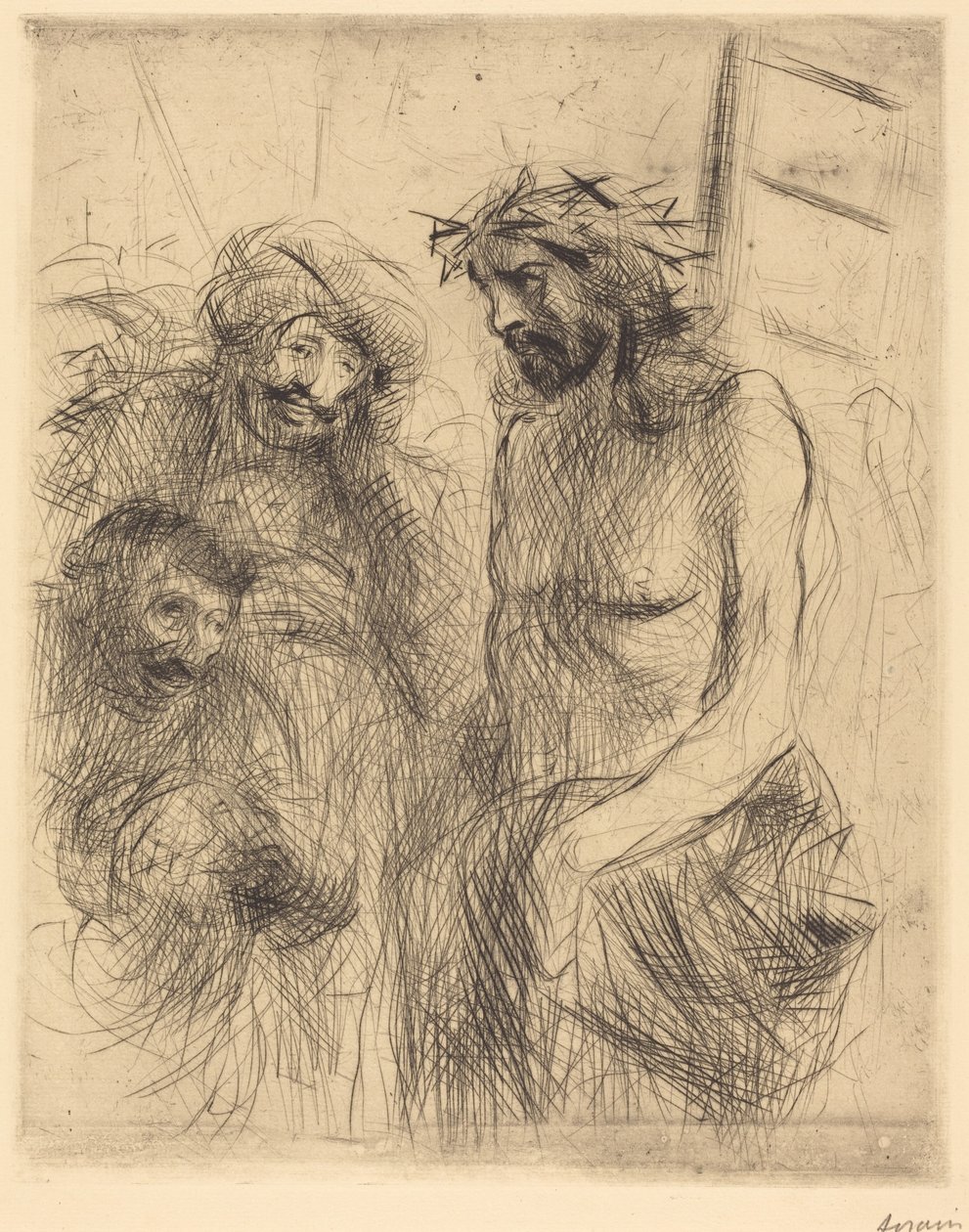 Le Christ aux outrages (Kristuksen pilkkaaminen) tekijältä Jean-Louis Forain