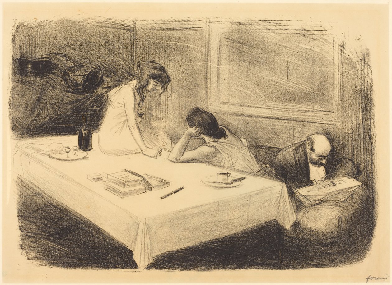 Yksityishuone (1. kuva) (The Private Room) (first plate) tekijältä Jean-Louis Forain