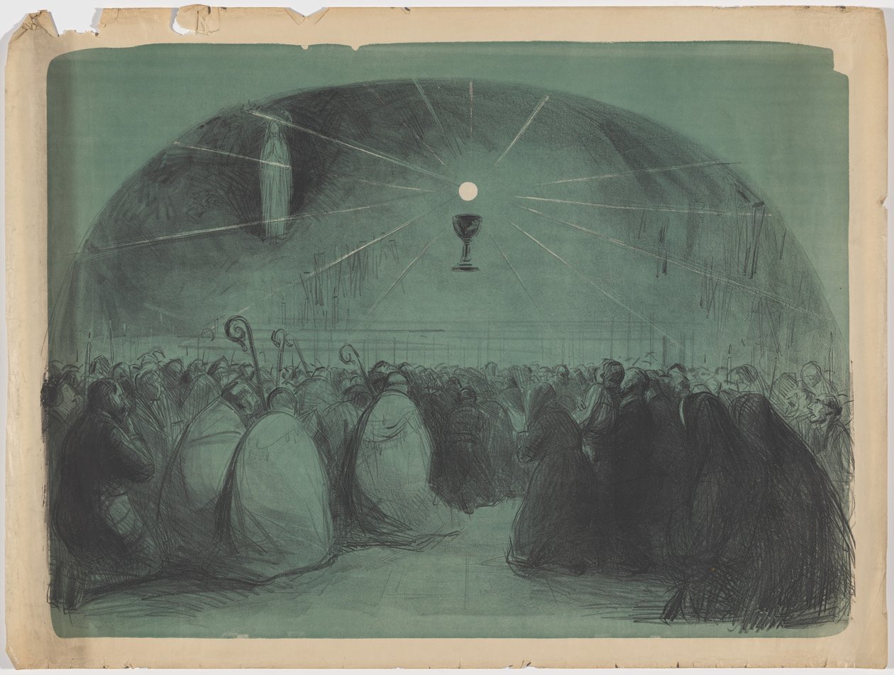 Lourdes, 1914, 25. kansainvälinen eukaristinen kongressi tekijältä Jean-Louis Forain