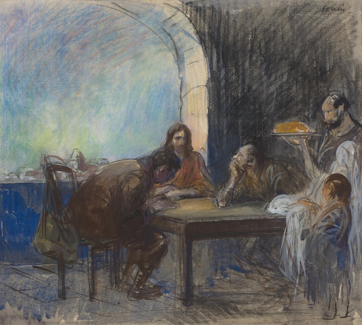 Illallinen Emmauksessa tekijältä Jean-Louis Forain