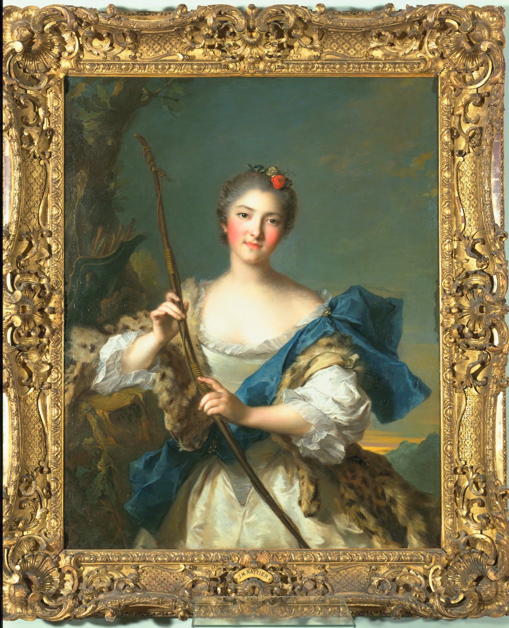 Mademoiselle de Migieu Diana, 1742 tekijältä Jean Marc Nattier