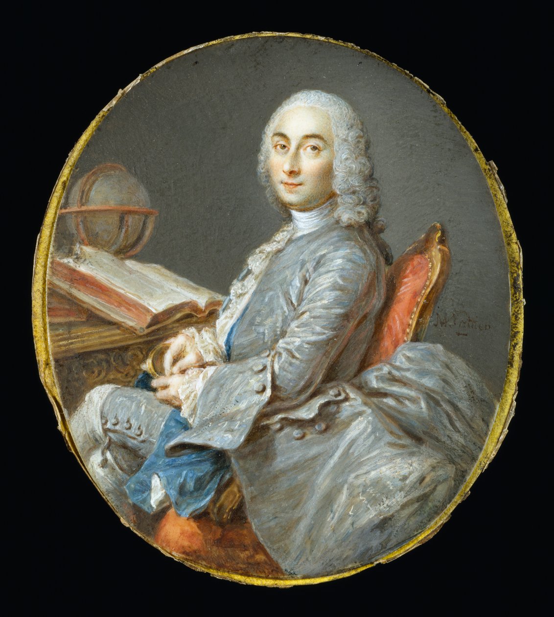 César François Cassini de Thuryn pienoismuotokuva tekijältä Jean-Marc Nattier