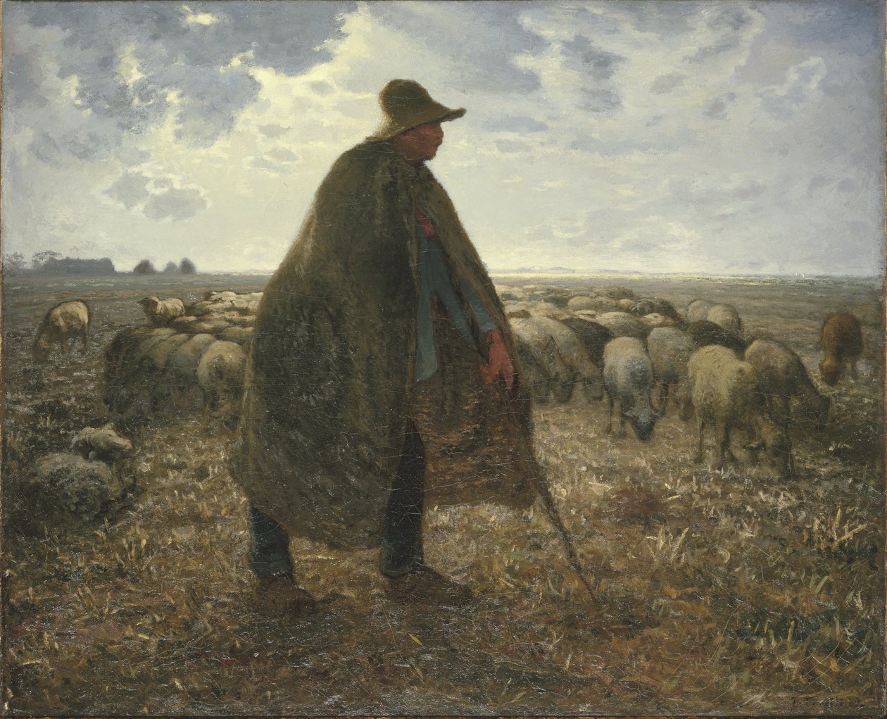 Paimen hoitaa laumaansa tekijältä Jean Francois Millet