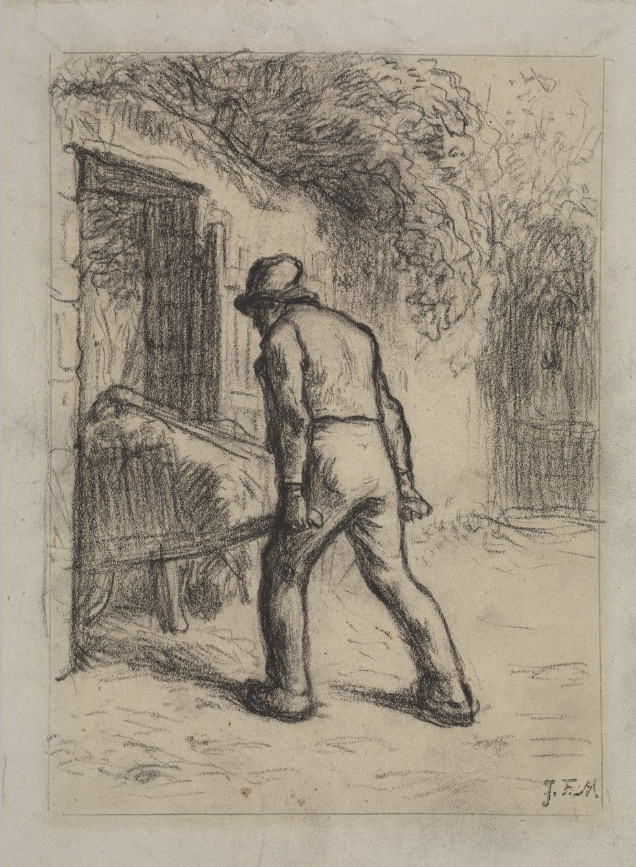 Tutkimus mies kottikärryn kanssa tekijältä Jean Francois Millet