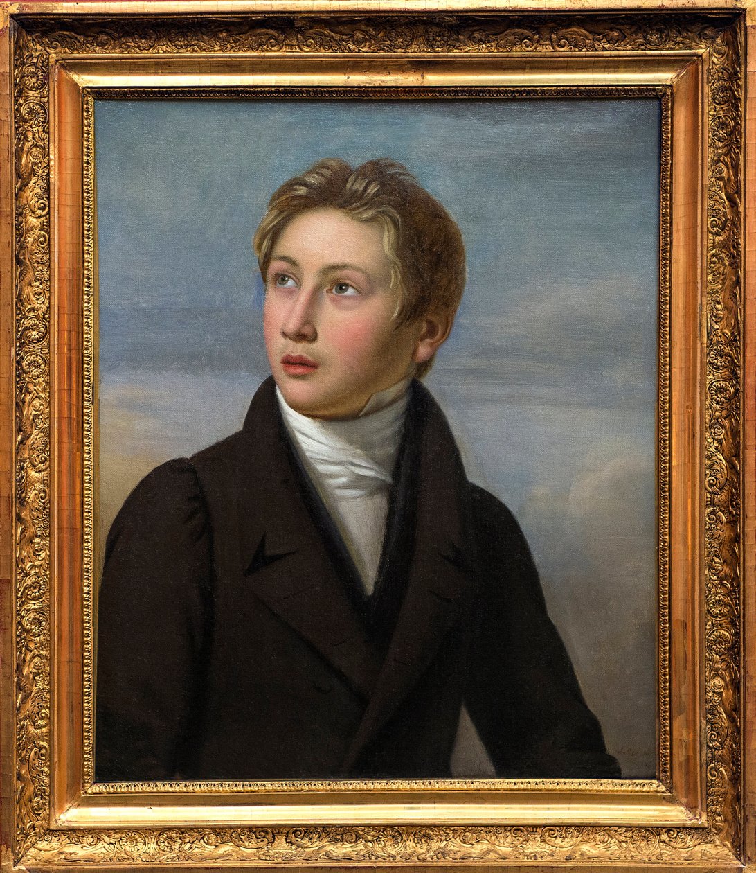 Liszt-lapsen muotokuva - Franz Lisztin (1811-1886) muotokuva, Jean Vignaud (1775-1826) vuonna 1826 - Nimesin taidemuseo tekijältä Jean (after) Vignaud