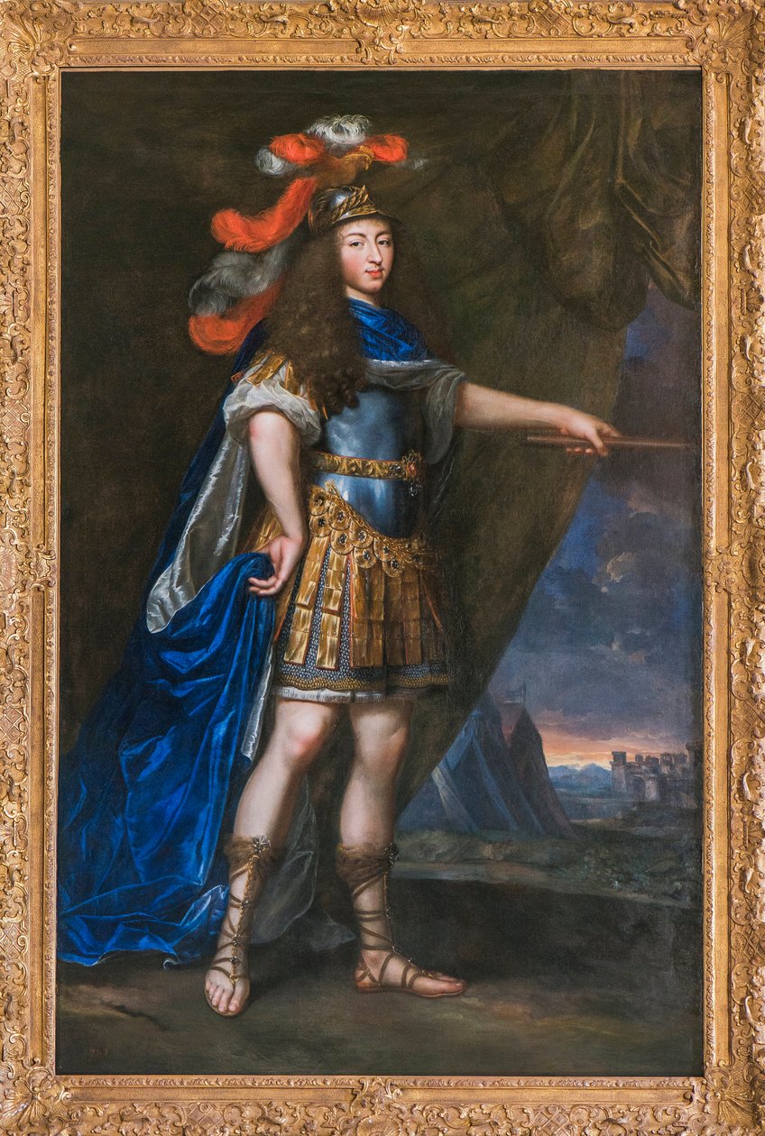 Ludvig XIV:n muotokuva ja antiikki – Jean Nocret (1615-1672) -maalaus – Musee du Domaine departemental de Sceaux tekijältä Jean Nocret
