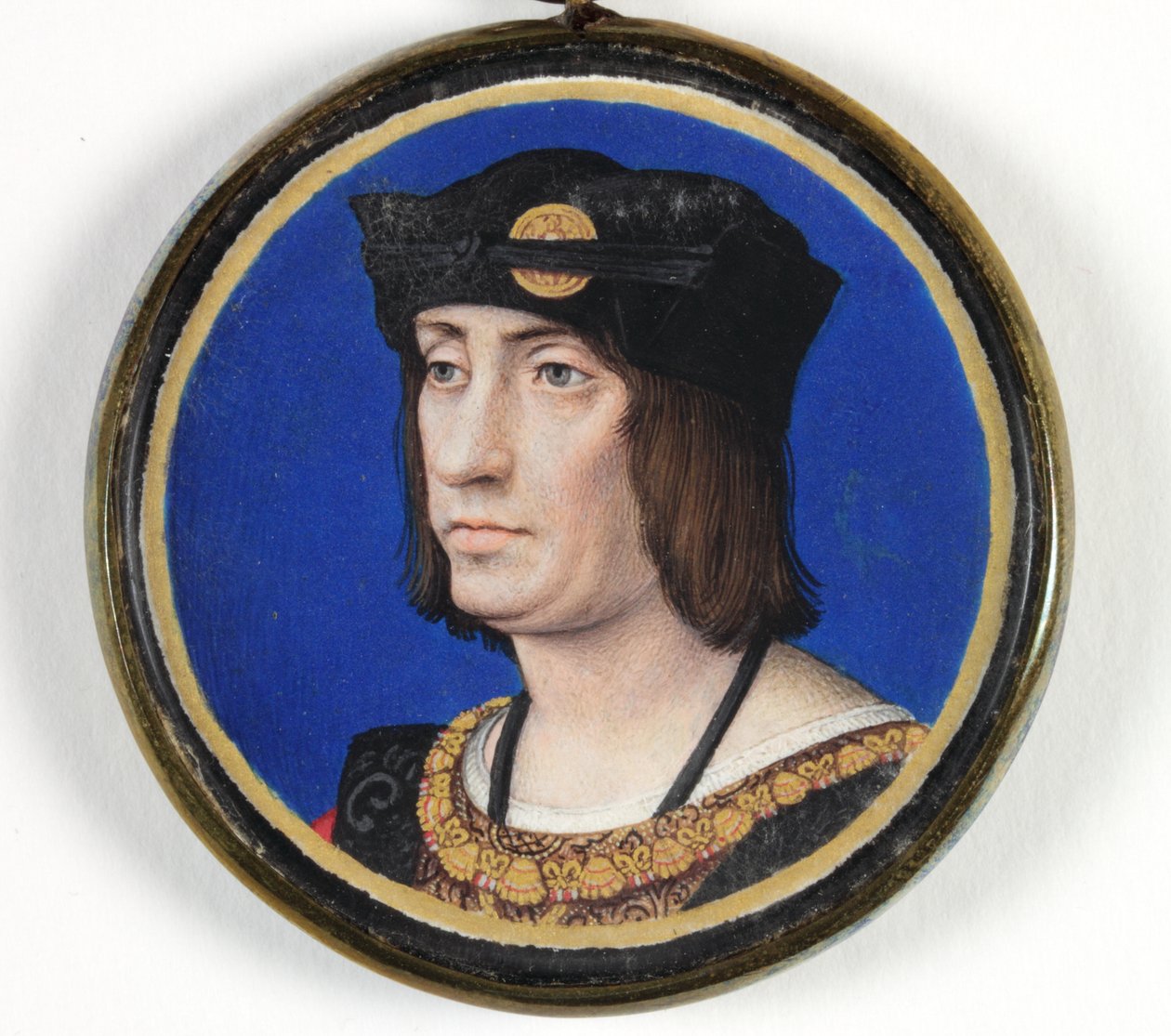 Ranskan kuningas Ludvig XII (akvarelli- ja vartaloväri velumilla) tekijältä Jean (attr.to) Perreal